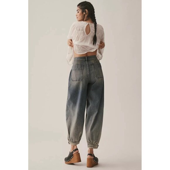 NWT Size 27 - Anthropologie Pilcro Pleated High-Rise Balloon-Leg (NWT US$ 148) - Picture 3 of 16